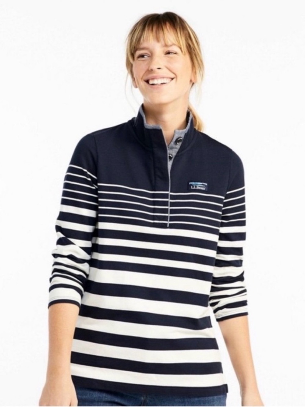 L.L. Bean Striped Rugby Boat Crew